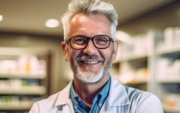 Smiling pharmacist